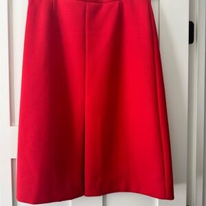 J. Crew Vibrant Red A-Line Skirt